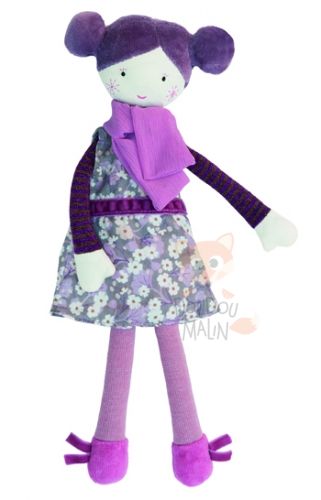 les parisiennes melle eloise poupée violet fleur robe écharpe 